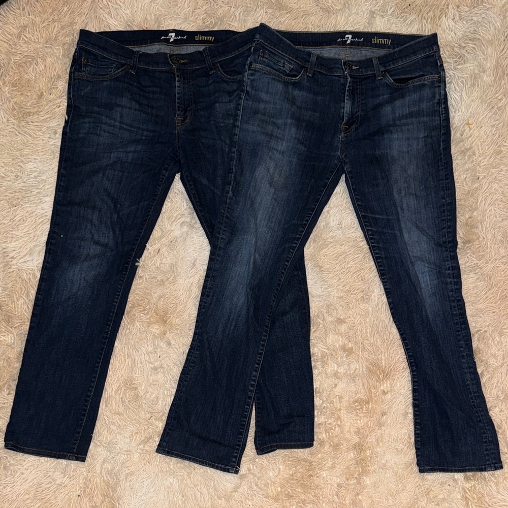 7 For All Mankind Slimmy Dark Indigo Jeans Bundle of 2 - 33